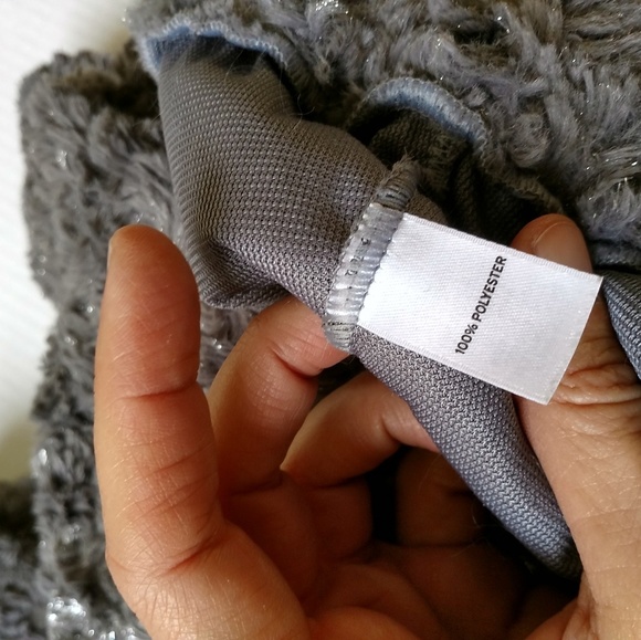 Trouve faux fur sweater gray teddy bear sz… - Picture 7 of 7